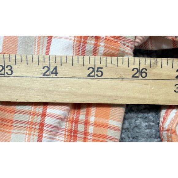 Vintage 90s Roca Wear Shirt Mens 2XL Orange Tartan Plaid LS Streetwear Hip Hop - Picture 5 of 6